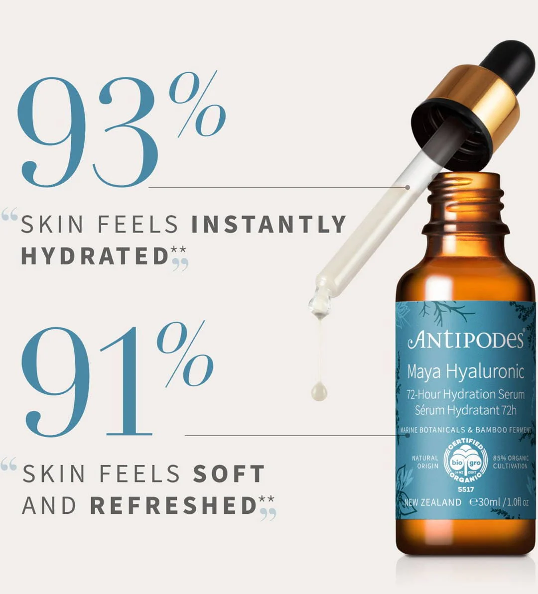 Antipodes Maya Hyaluronic 72-Hour Hydration Serum 30ml - Image 3
