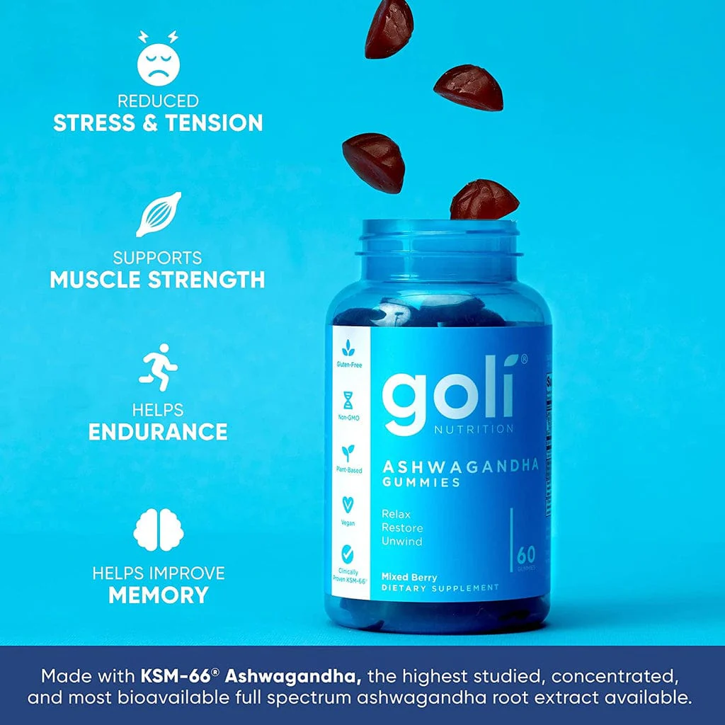 Goli Nutrition Ashwagandha Gummies Mixed Berry 60 Gummies - Image 4