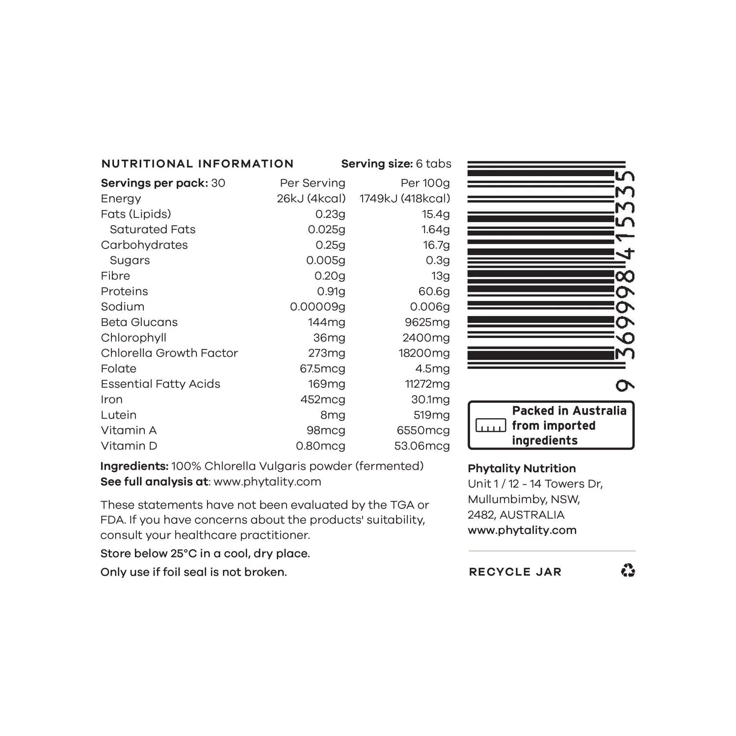 Phytality Fermented Chlorella - Image 6